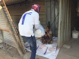 5th Distribution Drive at Slum near Gurudwara Nabha Sahib, Patiala Road Zirakpur on 6th April 2020 Drive Photo